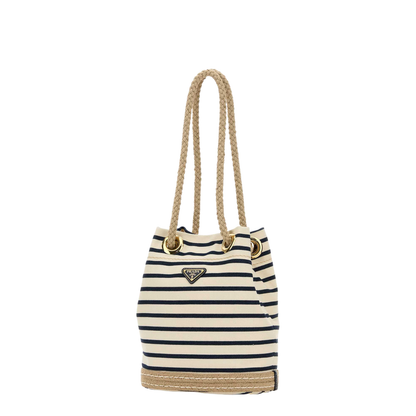 Embroidered Canvas Bucket Bag - Image 2