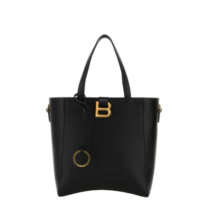 Hourglass Soft Small Tote Bag in Black - Image 1