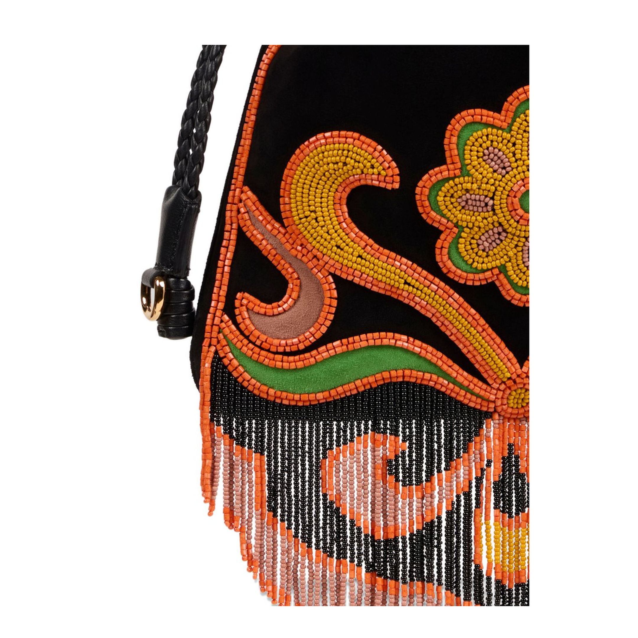 Small Kalispera Suede Bucket Bag - Black - Image 4