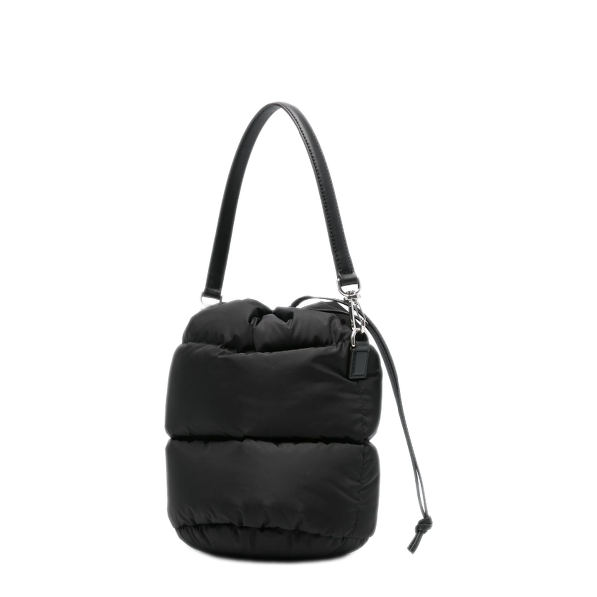 Caradoc Quilted Nylon Bucket Bag - Black - Image 2