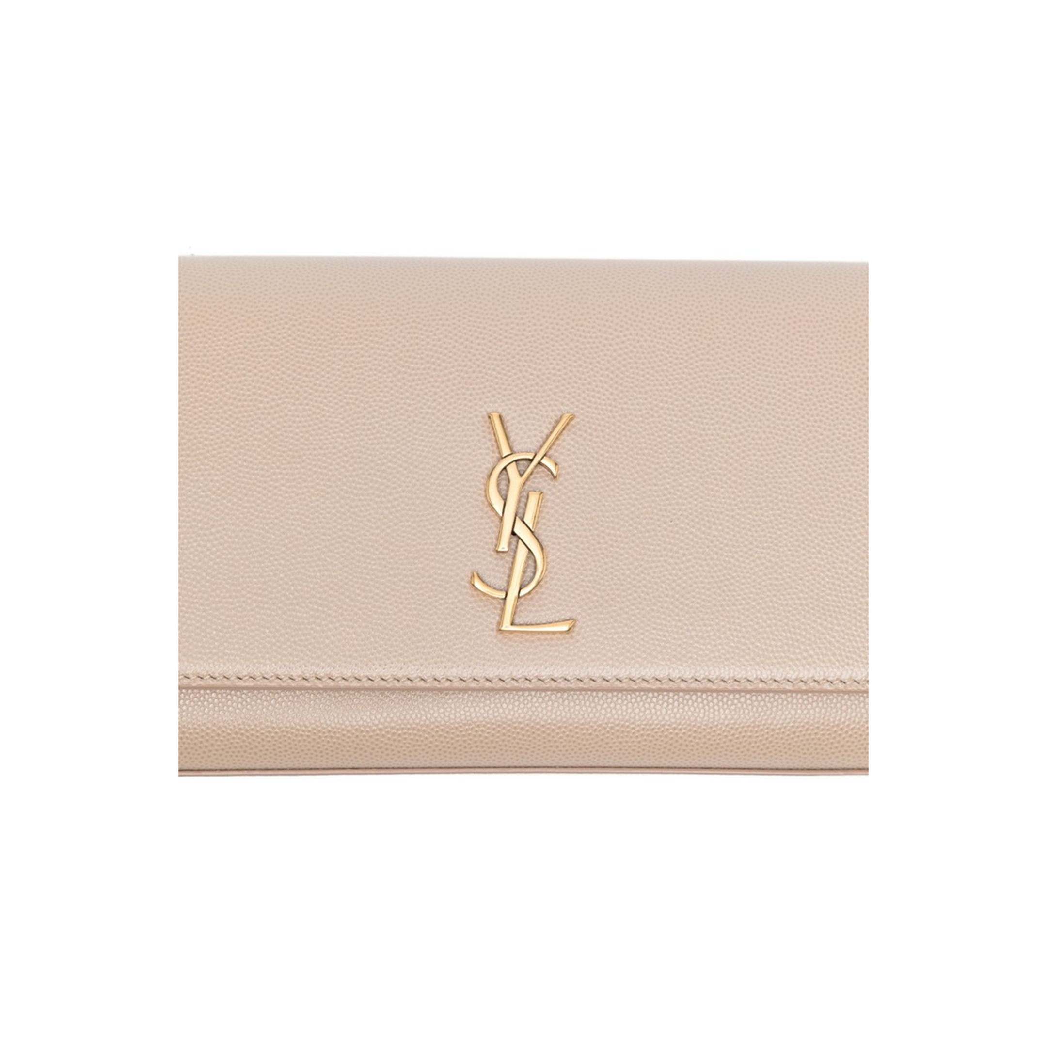 Kate Calf Leather Clutch - Dark Beige (Beige) - Image 2