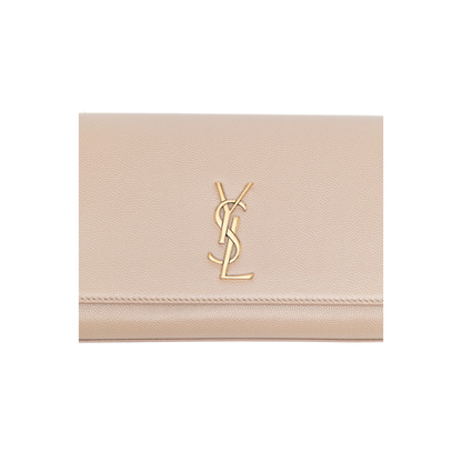 Kate Calf Leather Clutch - Dark Beige (Beige) - Image 2