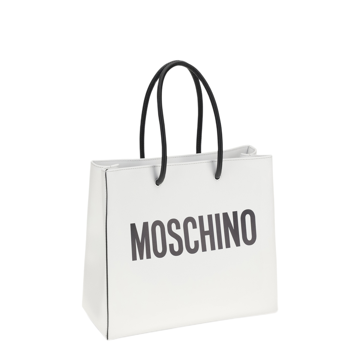 Logo-print Calf Leather Tote - White - Image 3