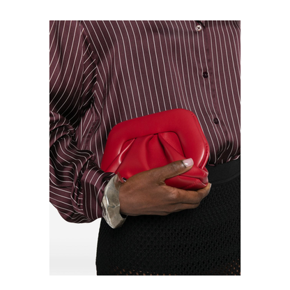 Bios Small Vegan Leather Clutch - Red - Image 2