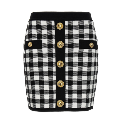 Logo Button Vichy Skirt - Image 3