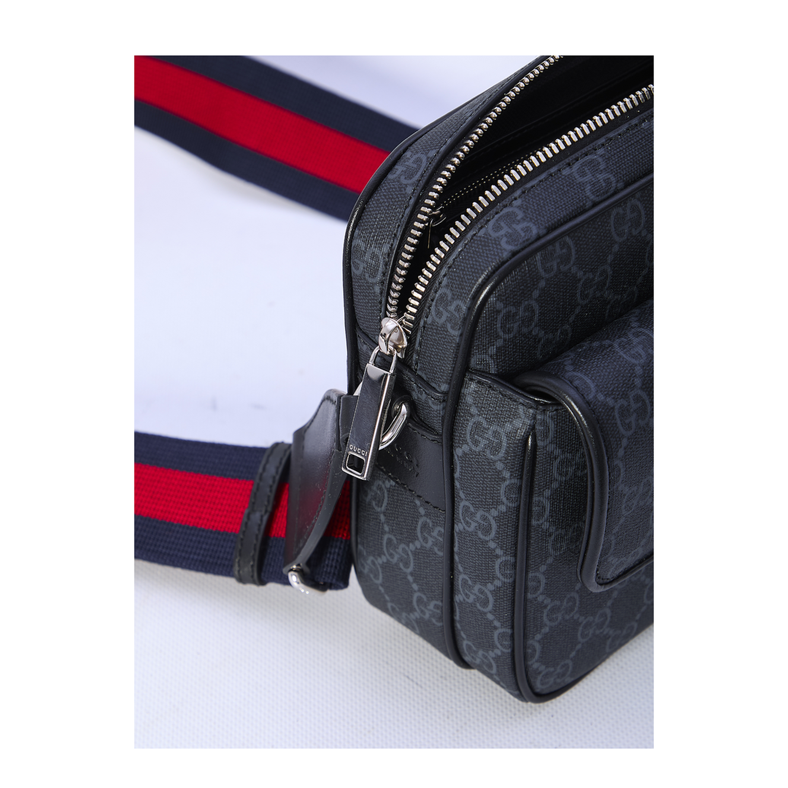 GG Black Small Leather Crossbody Bags - Black - Image 2