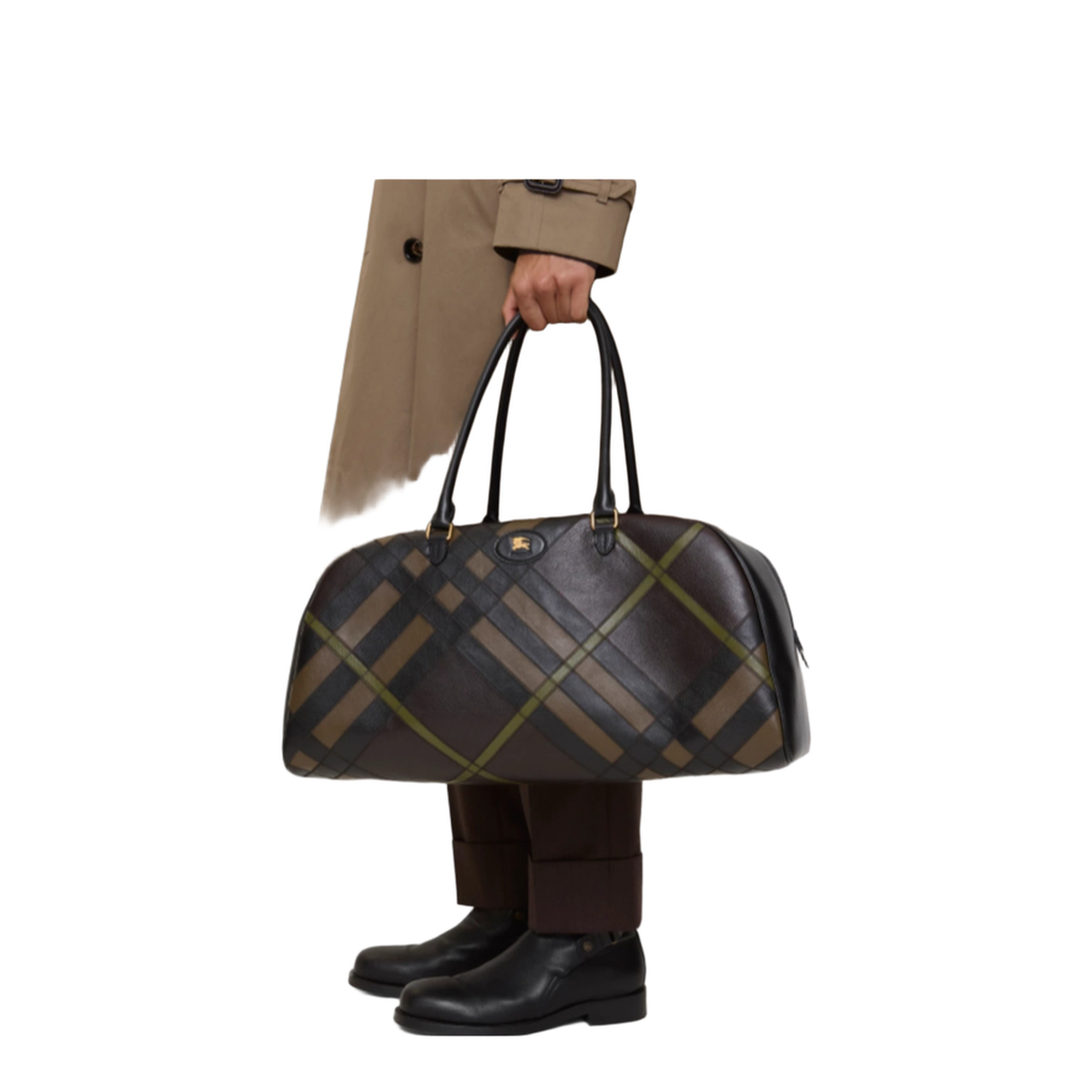 Extra Large Highlands Bowling Bag in Peat Brown - Image 4