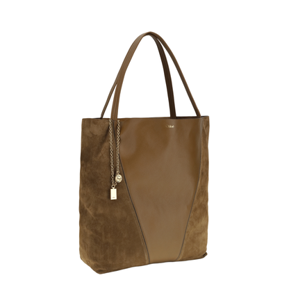 Spin Tote Bag in Grenadine Leather and Suede - Image 2