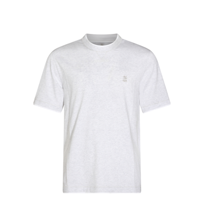 T-Shirt with Faux-Layering in Pearl Grey - Image 1