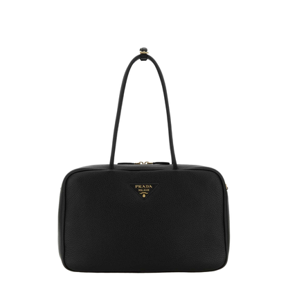 Black Leather Shoulder Bag - Image 3