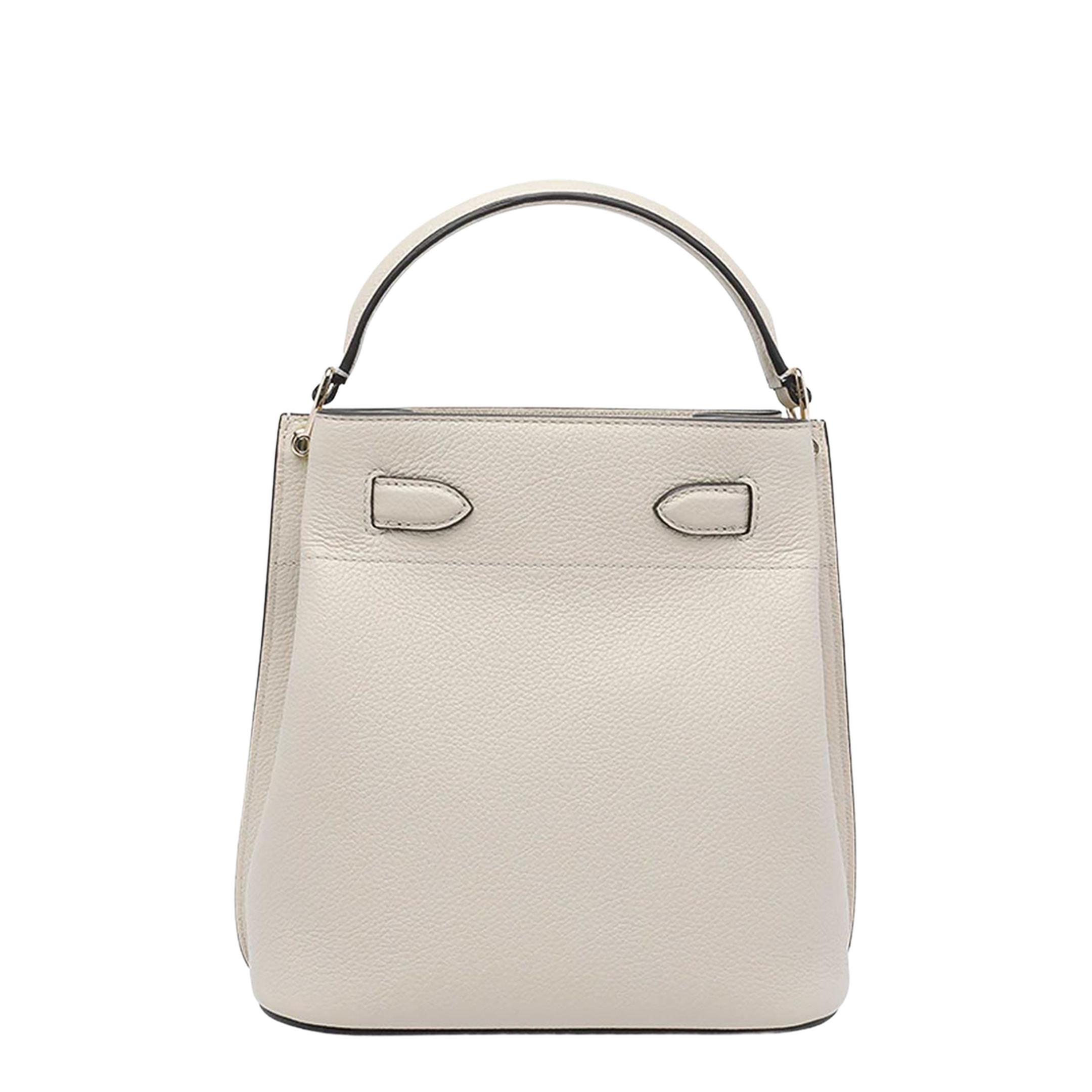 Islington Small Classic Grain Bucket Bag - Chalk - Image 3