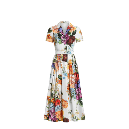 Floral Print Poplin Dress - Image 1