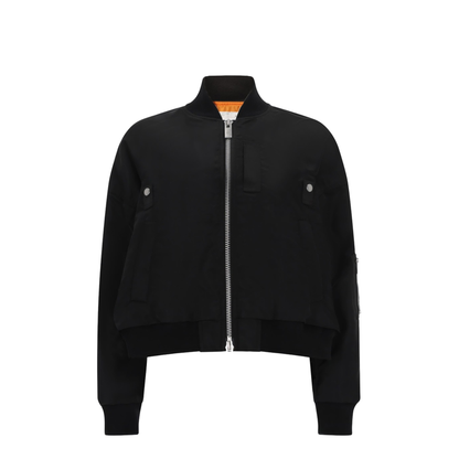 Cropped Bomber Jacket - Image 1