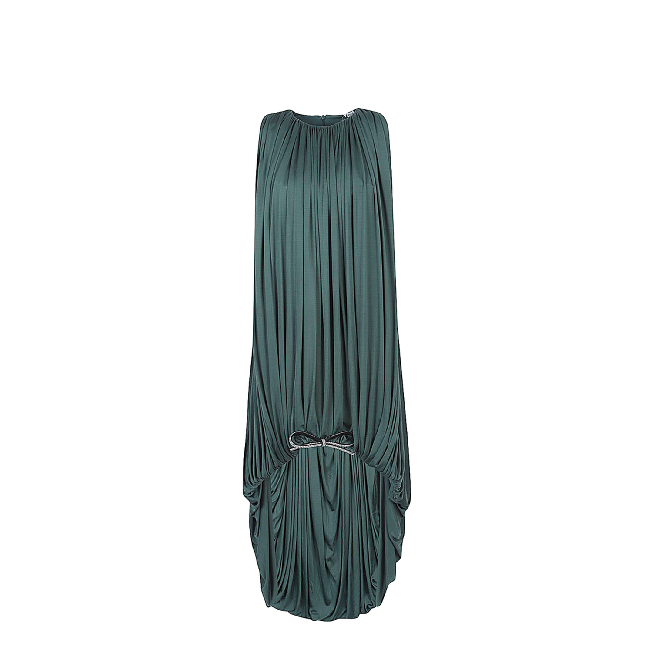Silk Draped Dress - Image 1
