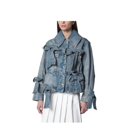 Denim Jacket with Bows - Image 1