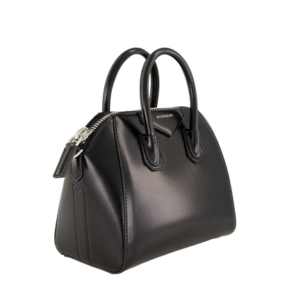 Antigona Mini Leather Shoulder Bag in Black - Image 5