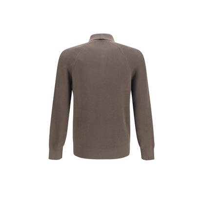 Long-sleeve Knit Polo Shirt - Image 2