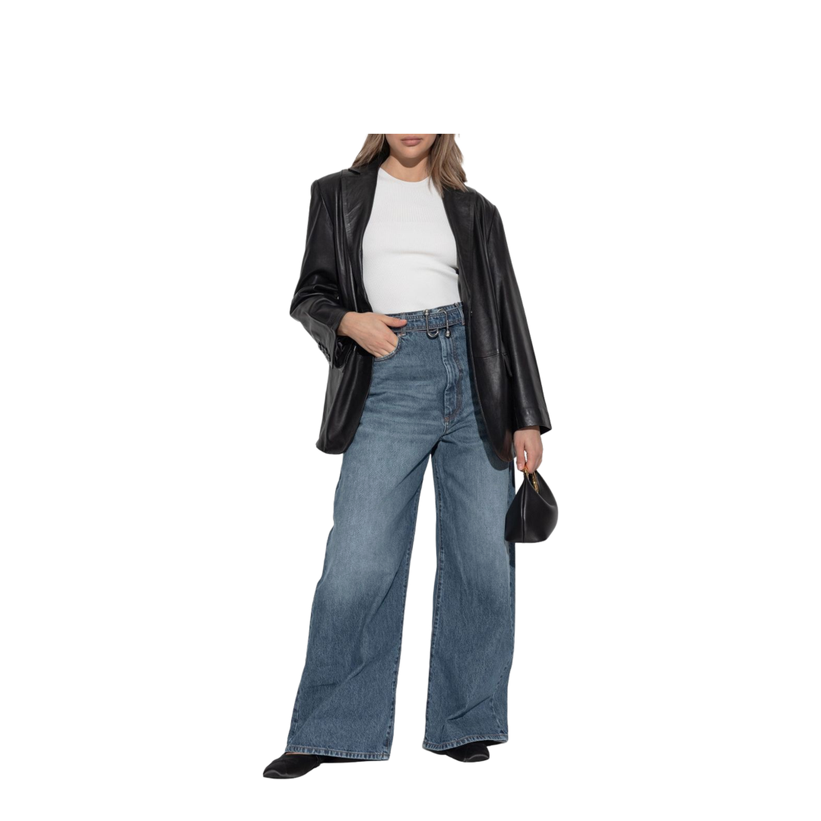 Wide-Leg Cotton Denim Jeans - Image 4