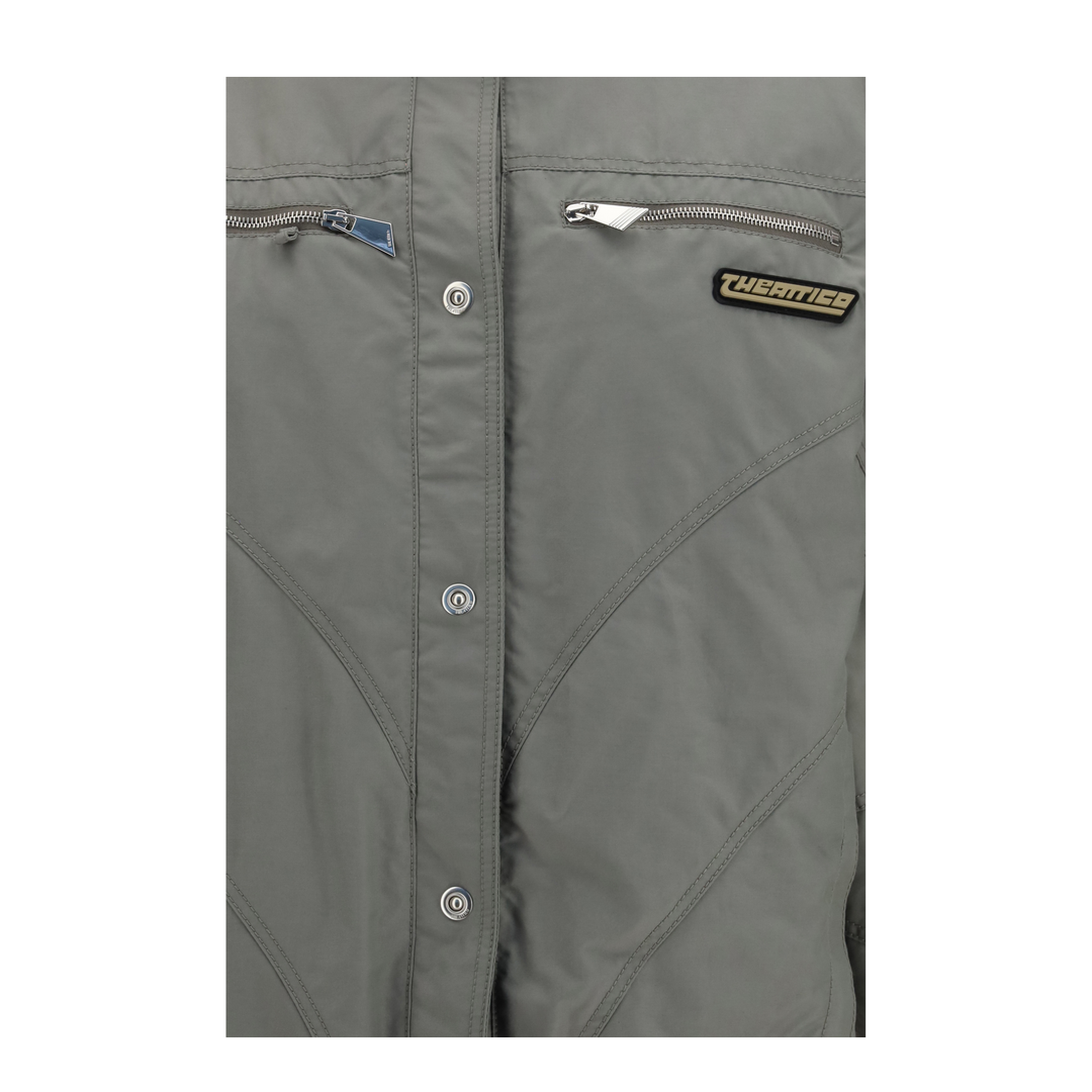 High-neck Bomber with Zips - Image 3