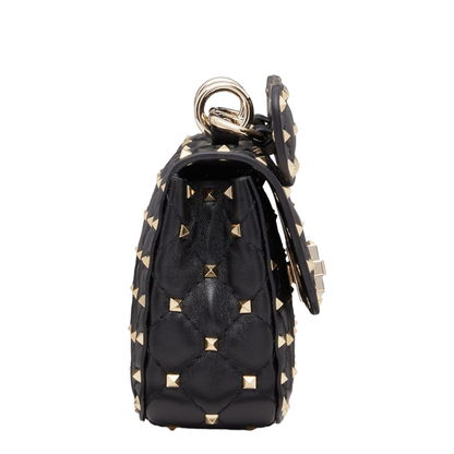 Small Rockstud Grainy Calfskin Crossbody Bag - Image 5