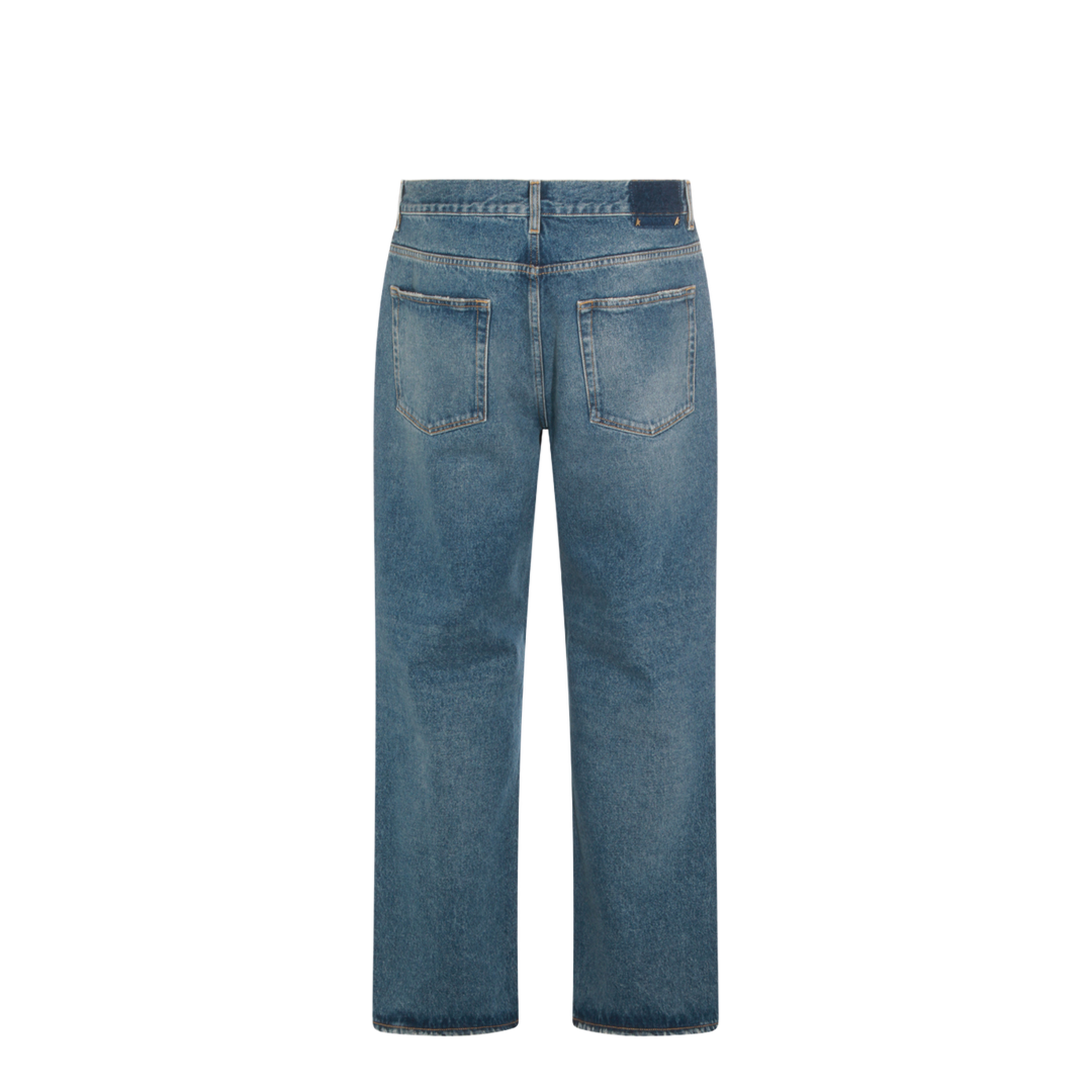 Blue Medium Wash Loose Jeans - Image 4