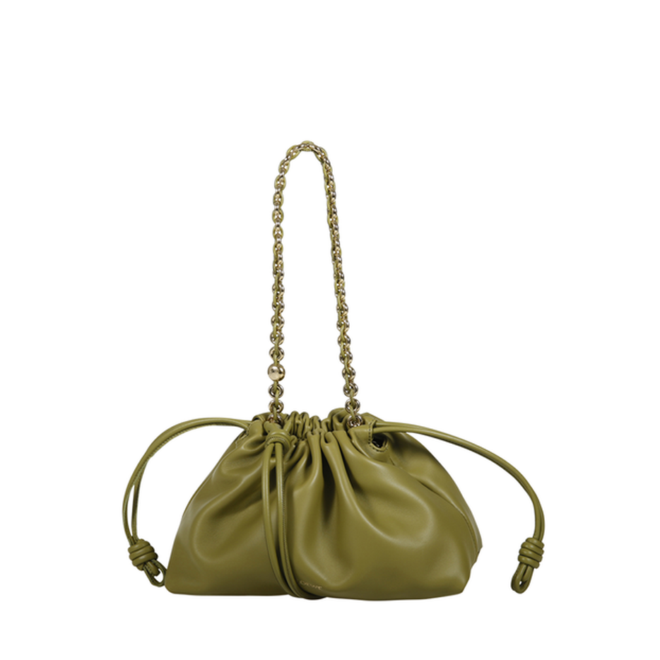 Flamenco Purse Medium Leather Shoulder Bags - Green - Image 1