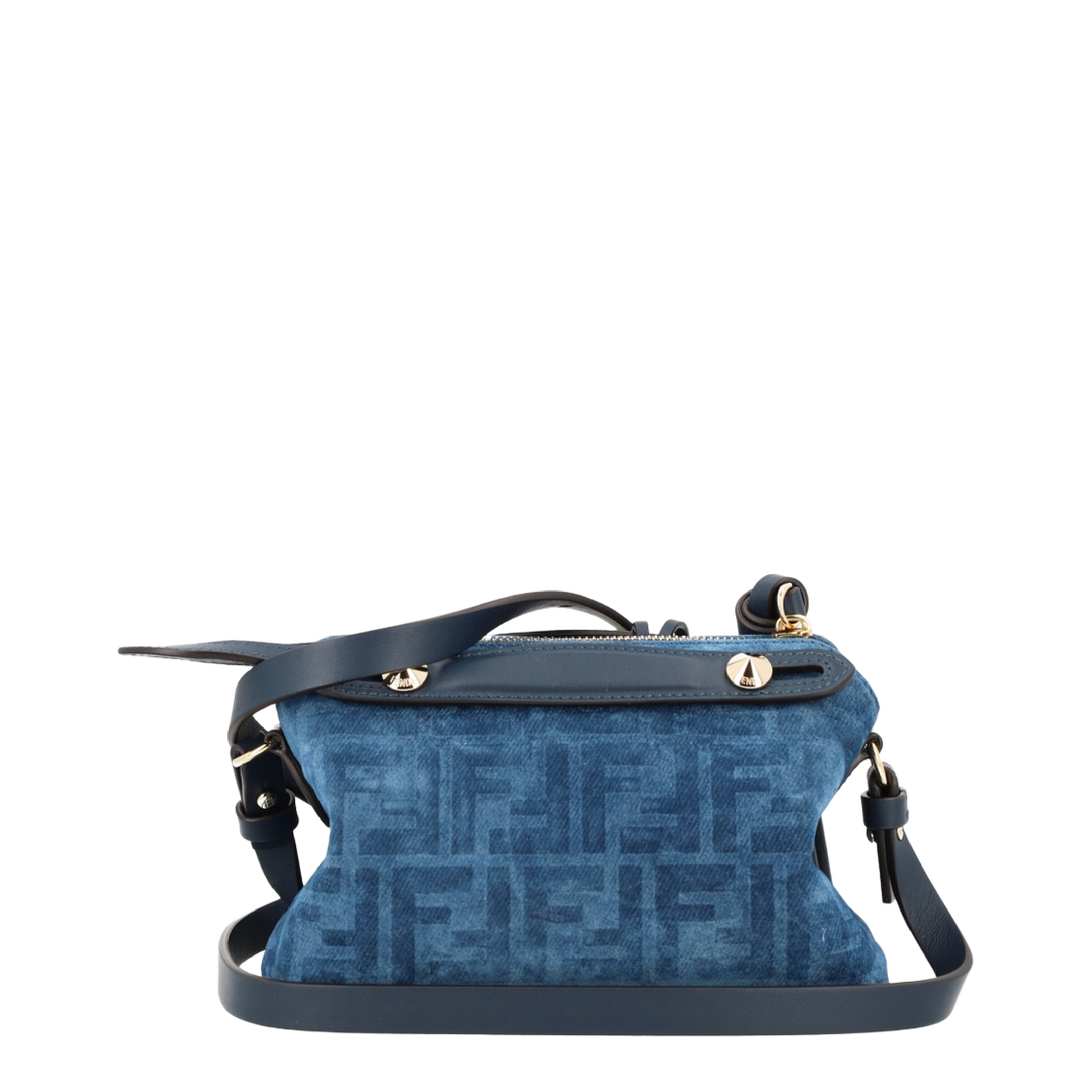 By The Way Soft Mini Denim Flocked with Calf Leather Shoulder Bag - Blue - Image 3