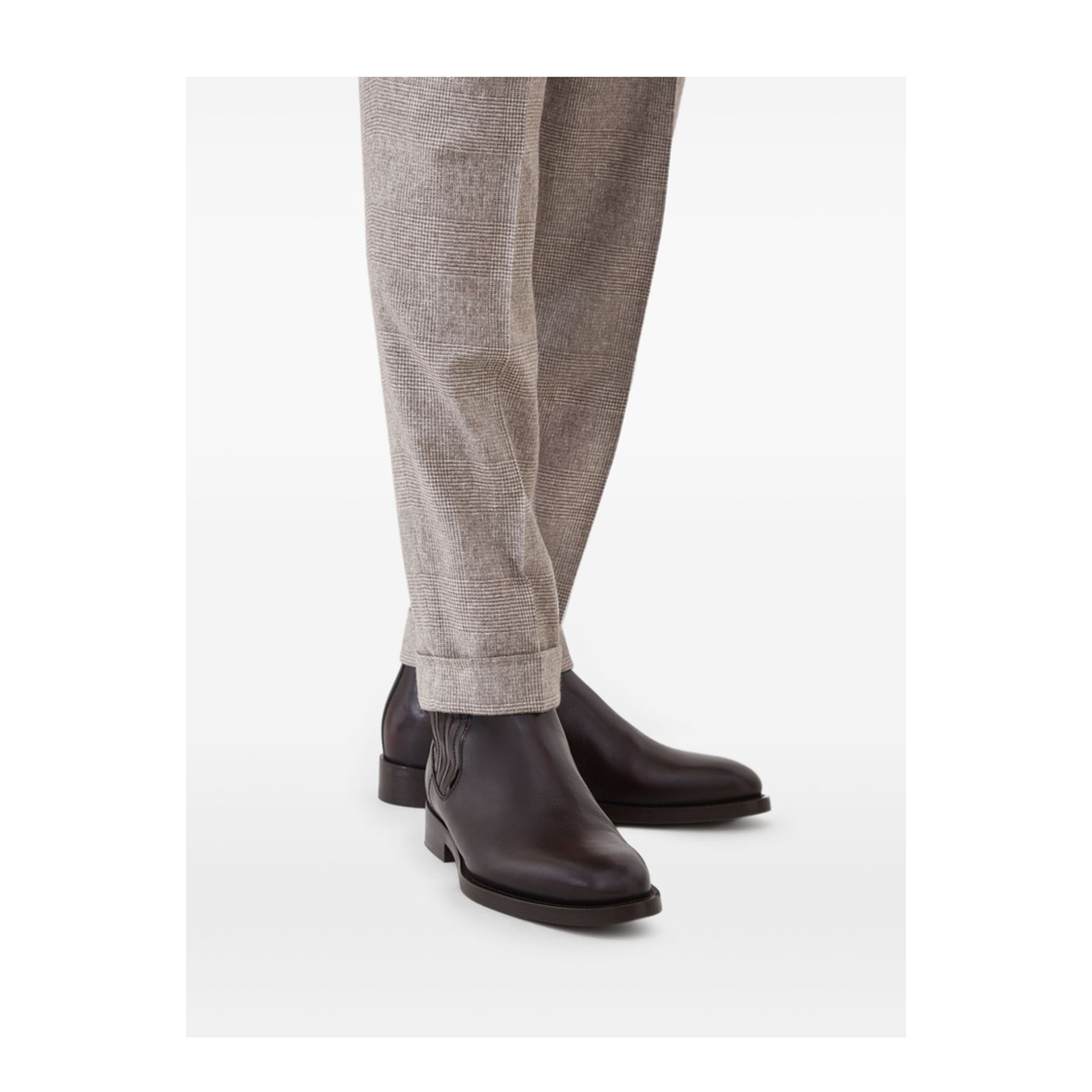 Calfskin Chelsea Boots in Dark Mahogany - Image 5