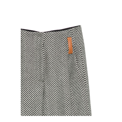 High-Rise Trousers in Wool with Chevron Patterning - Image 2