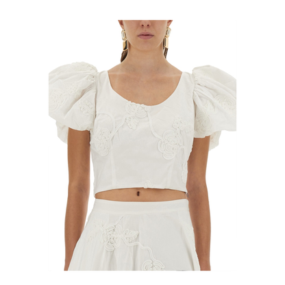 Cotton Top with Puff Sleeves - Image 4