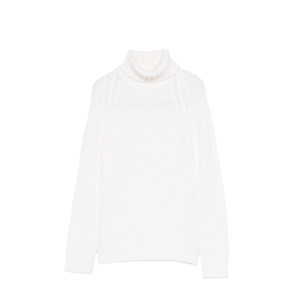 Wool Turtleneck Jumper In White - Image 1