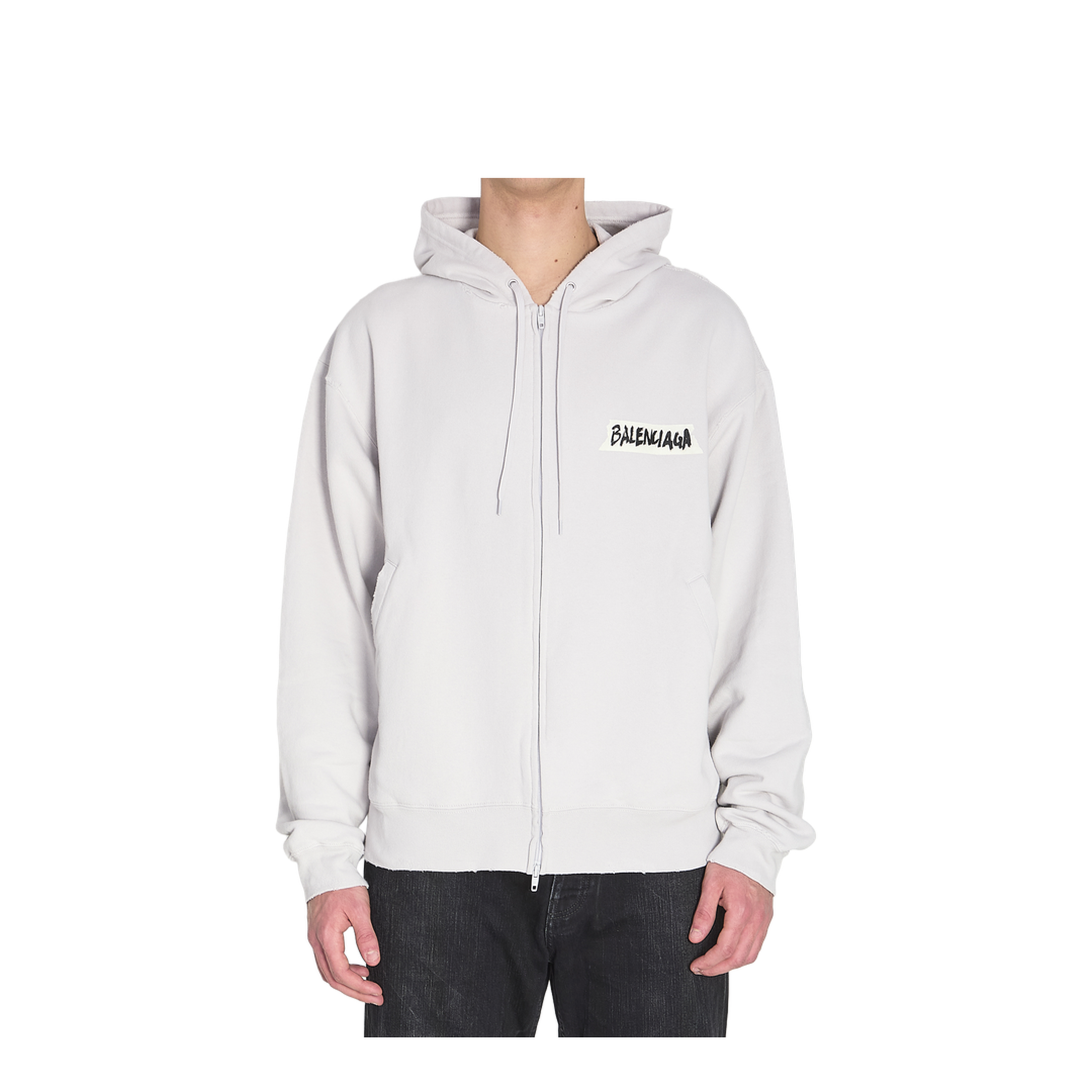 Masking Tape Zip-Up Hoodie - Image 1