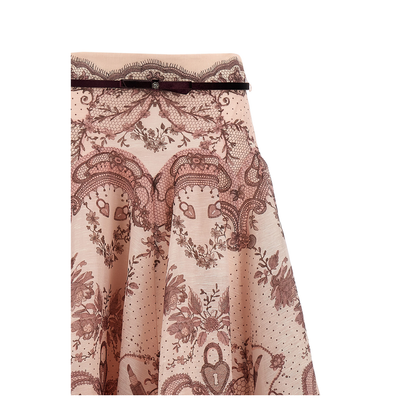 Crush Flared Midi Skirt - Image 2