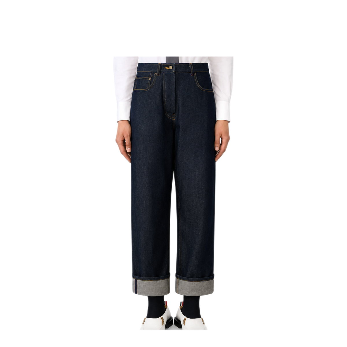 Classic 5 Pocket Denim Pant Navy - Image 3
