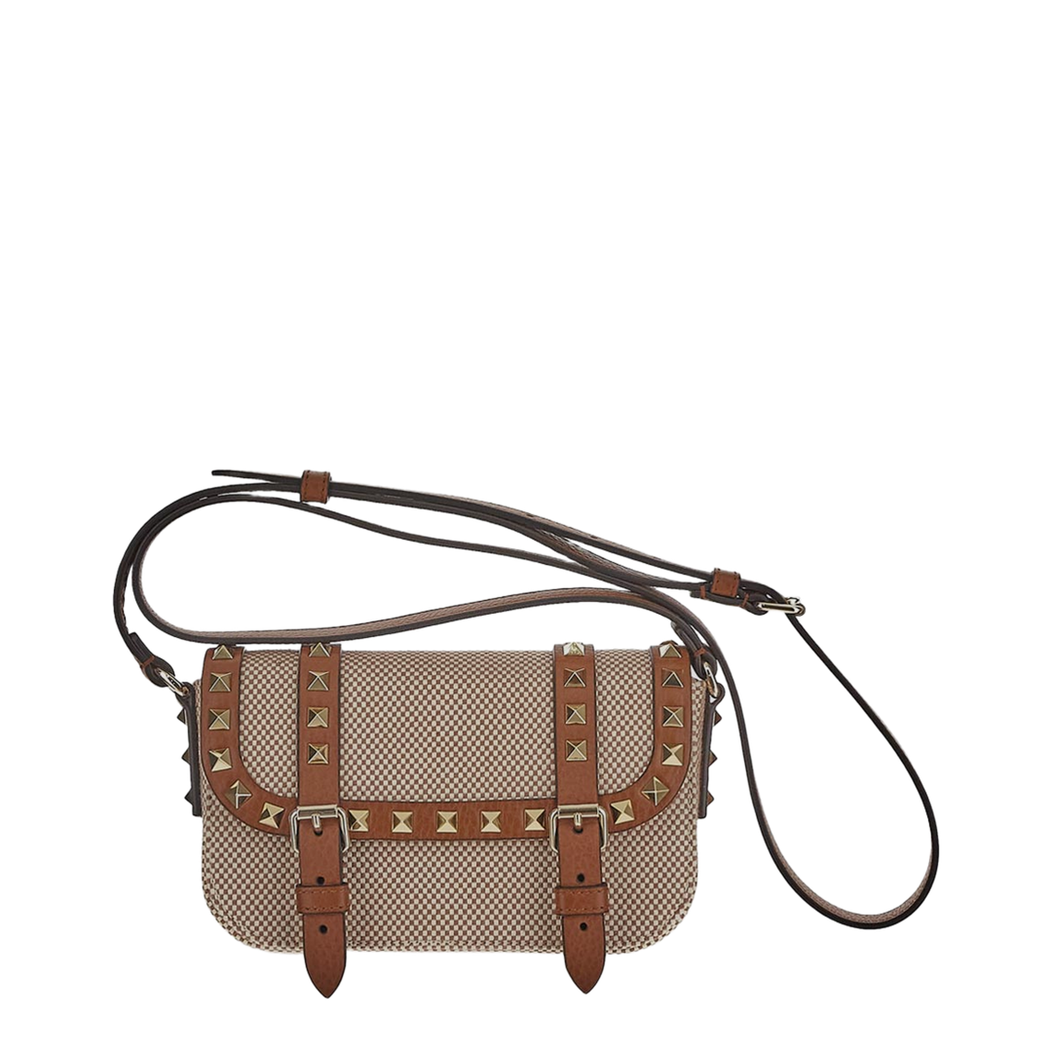 Two-Tone Canvas Rockstud Crossbody Bag - Image 3