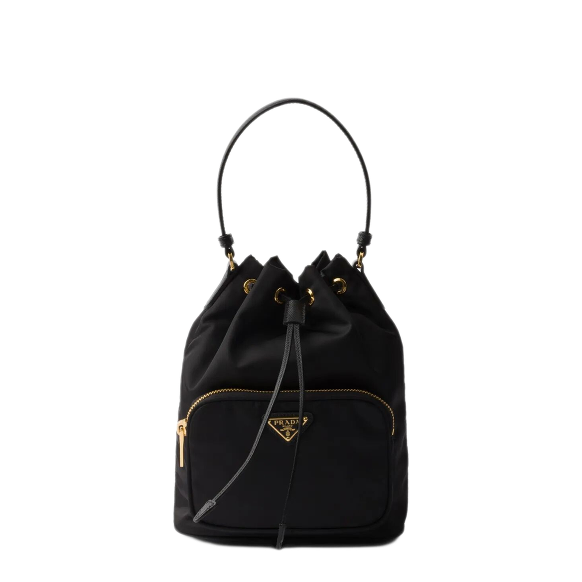 Duet Re-Nylon Bucket Shoulder Bag - Nero - Image 1