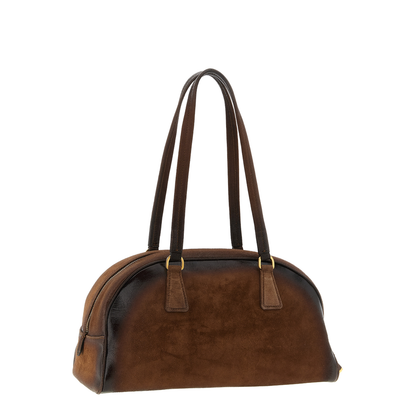 Bowling Medium Suede Bag Brown - Image 2