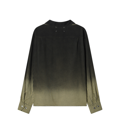Gradient Check Viscose Shirt In Yellow And Black - Image 2