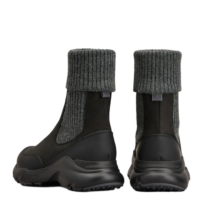 Chelsea Boots in Nubuck and Knit - Image 2