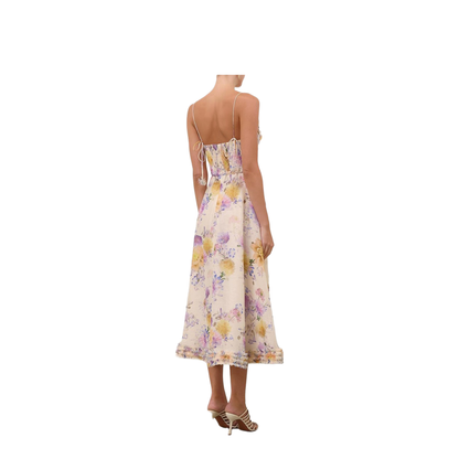 Midi Dress With Flower Print - Image 6