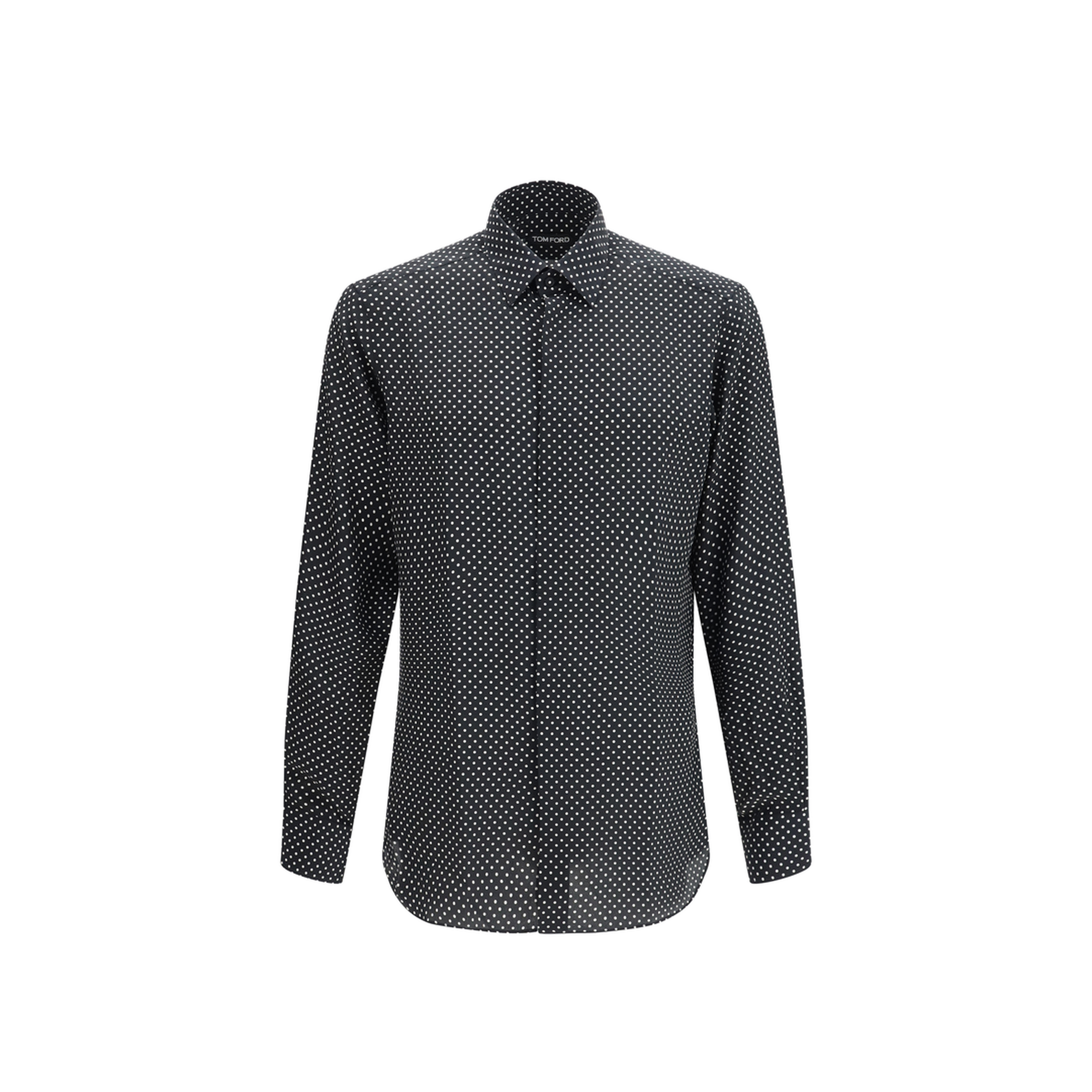 Crepe de Chine Polka Dot Shirt - Image 1