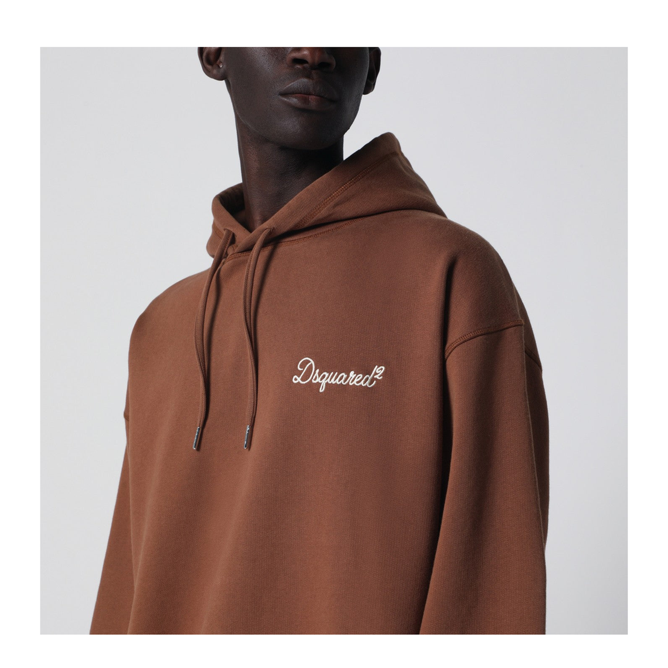 Brown Relaxed-Fit Sweatshirt with Logo - Image 2
