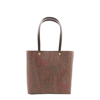 Essential Medium Jacquard Cotton Tote Bag - Brown - Image 1