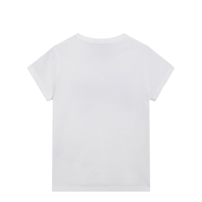 White Cotton T-Shirt with Logo Print - Image 2