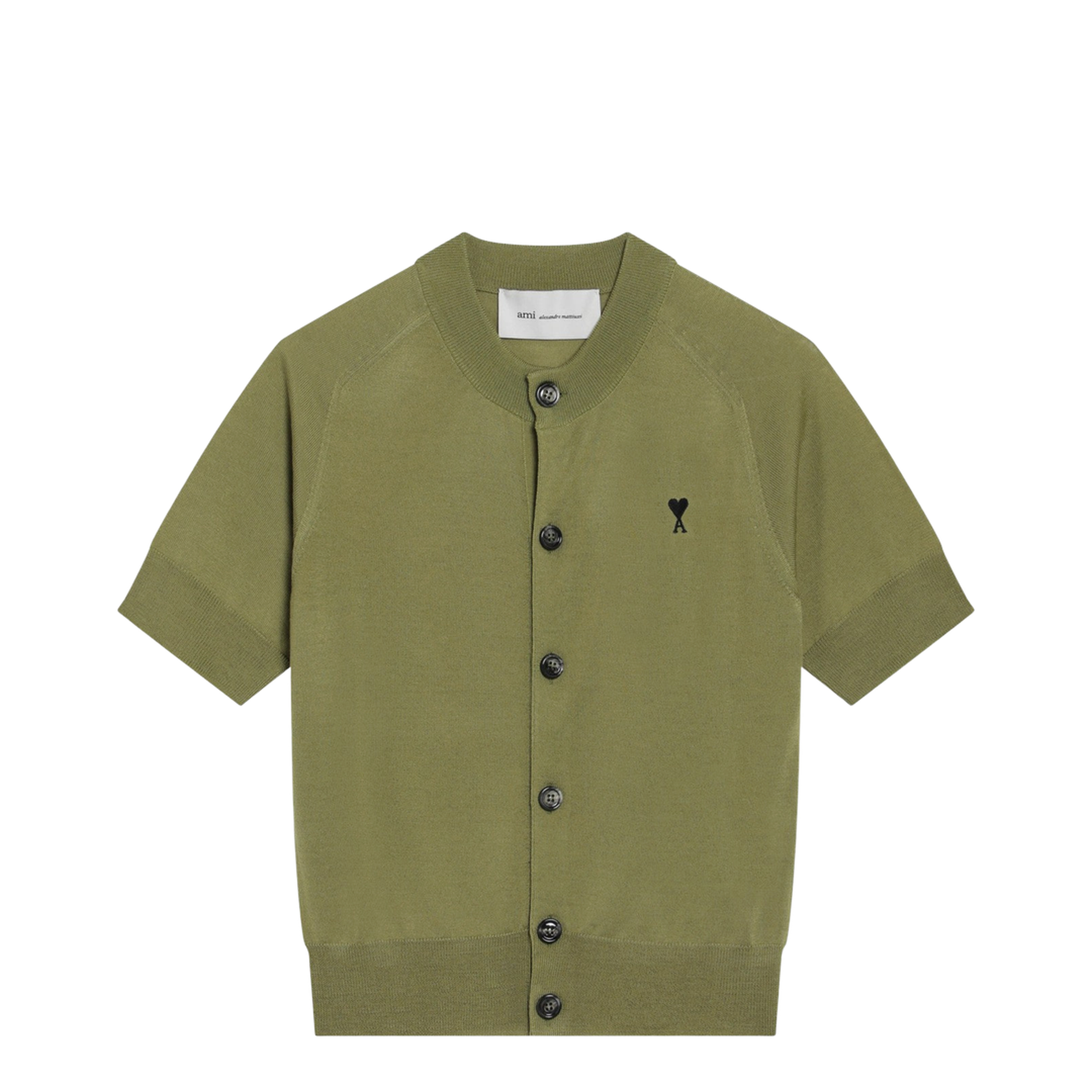 Matcha Green De Coeur Wool Cardigan - Image 1