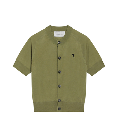 Matcha Green De Coeur Wool Cardigan - Image 1