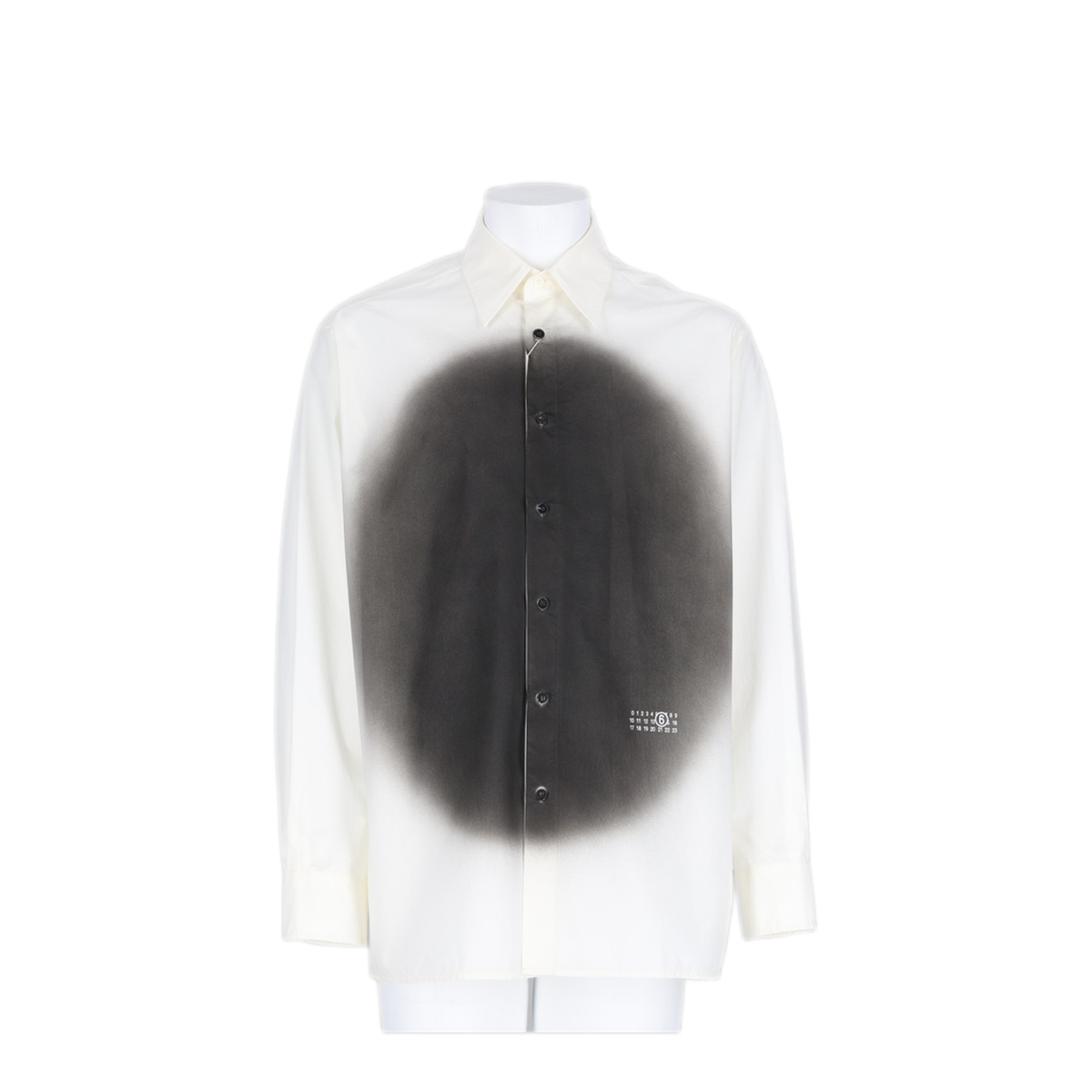 White Shirt with Spray Print - Image 1