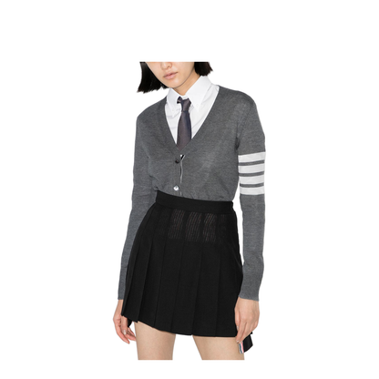 Wool 4 Bar V Neck Cardigan - Image 2