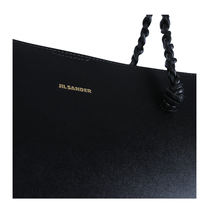 Tangle Tote Bag in Calf Leather - Black - Image 4