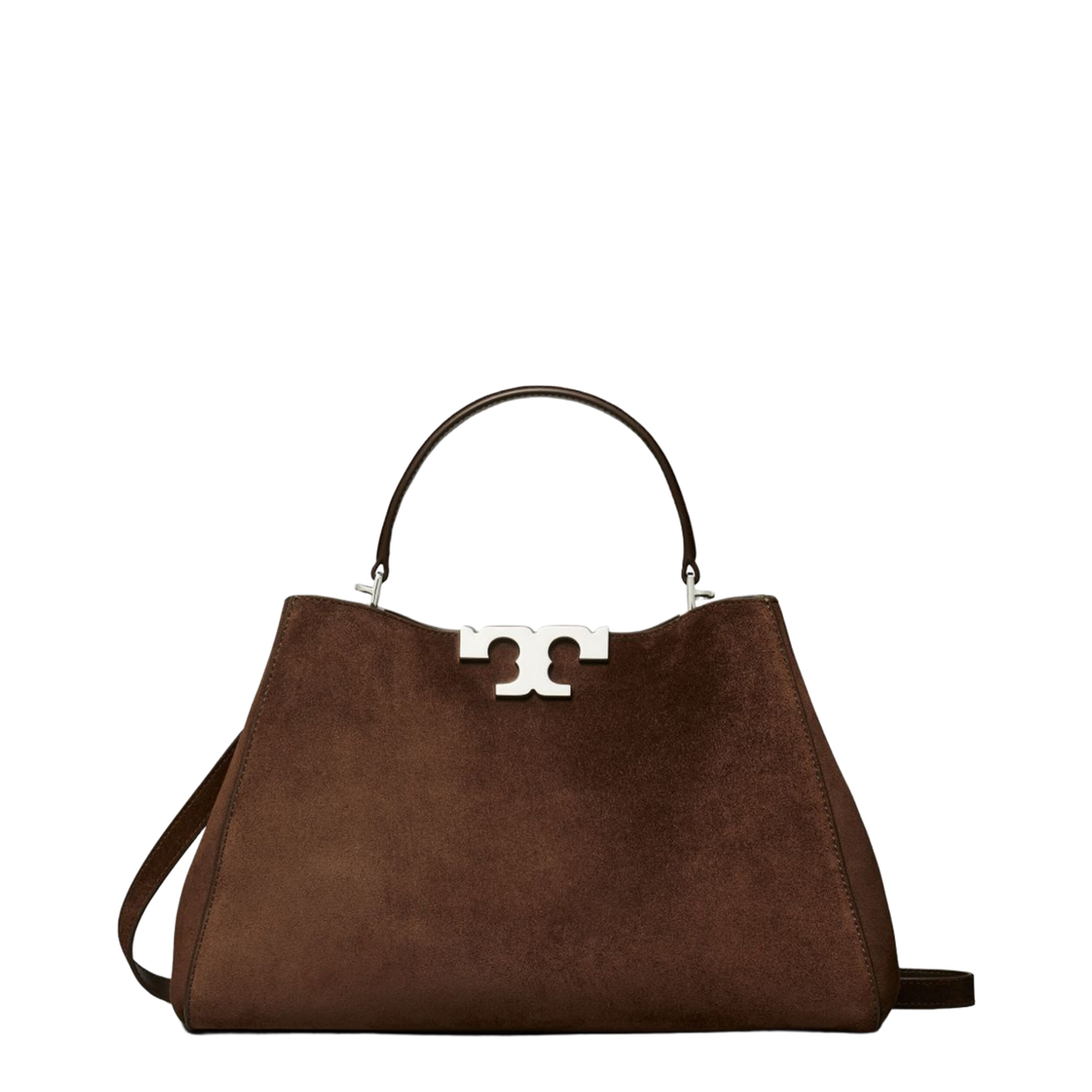 Eleanor Suede Satchel - Dark Cocoa - Image 1